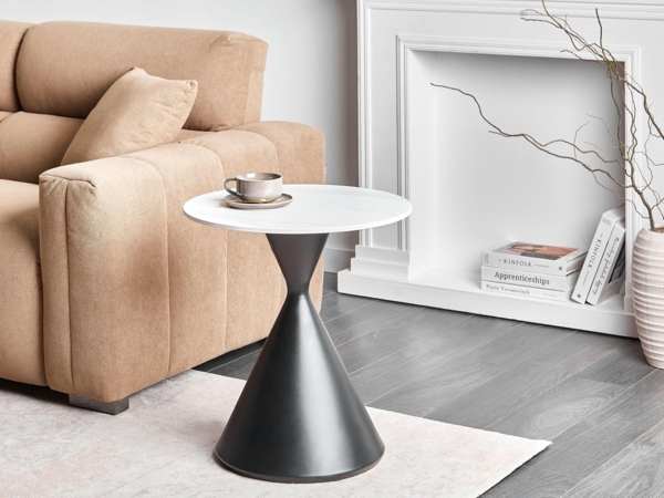 Beistelltisch HAIWEE Keramik Schwarz Weiß Bild 2