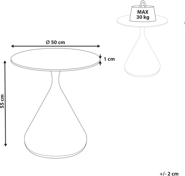 Beistelltisch HAIWEE Keramik Schwarz Weiß Bild 3