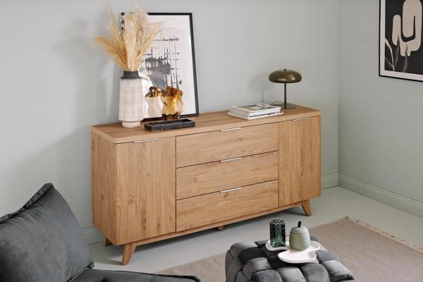 Jahnke Sideboard, Engineered Wood, Montana Eiche Nb, One Size