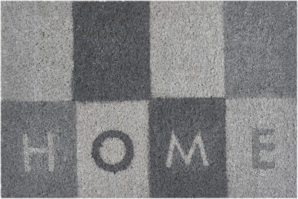 Andiamo Fußmatte Kokos Home, rechteckig, Höhe: 17 mm, Schmutzfangmatte, mit Spruch, In- und Outdoor geeignet