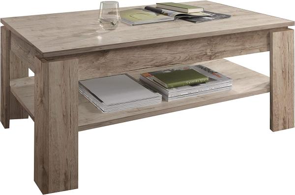 Couchtisch in Eiche San Remo Sand 110 x 47 cm Holztisch mit Ablage