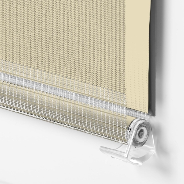 Doppelrollo Klemmfix ohne Bohren 50x130 cm Creme Duo Rollo Klemmrollo Sonnenschutzrollo Fensterrollo für Fenster & Türen Zebrarollo Seitenzugrollo Bild 5