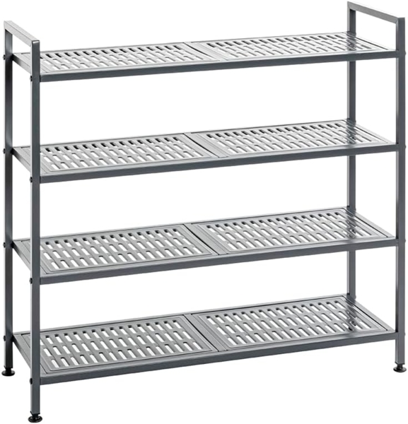 HAKU Möbel Schuhregal, anthrazit, Metall - Maße: B 73 x H 72 x T 25 cm, Style: Modern Bild 1