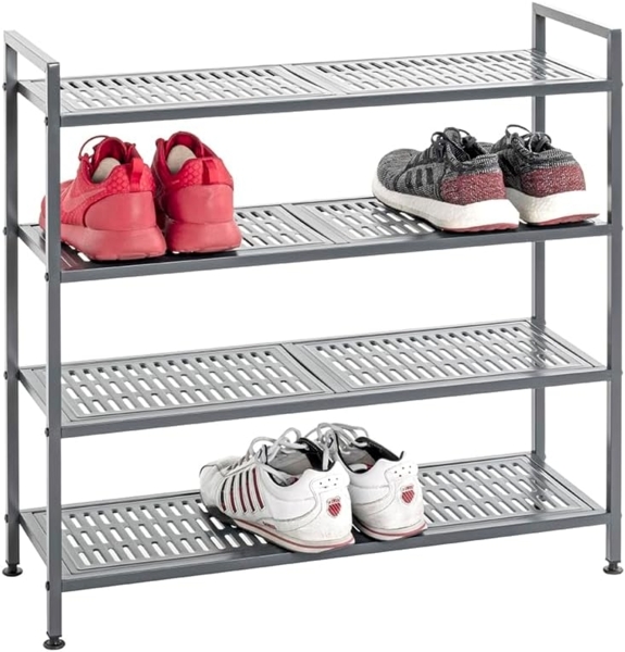 HAKU Möbel Schuhregal, anthrazit, Metall - Maße: B 73 x H 72 x T 25 cm, Style: Modern Bild 6