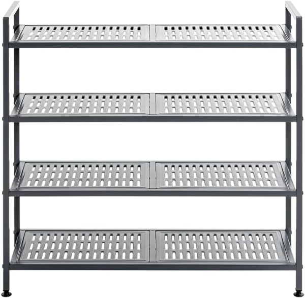 HAKU Möbel Schuhregal, anthrazit, Metall - Maße: B 73 x H 72 x T 25 cm, Style: Modern Bild 3