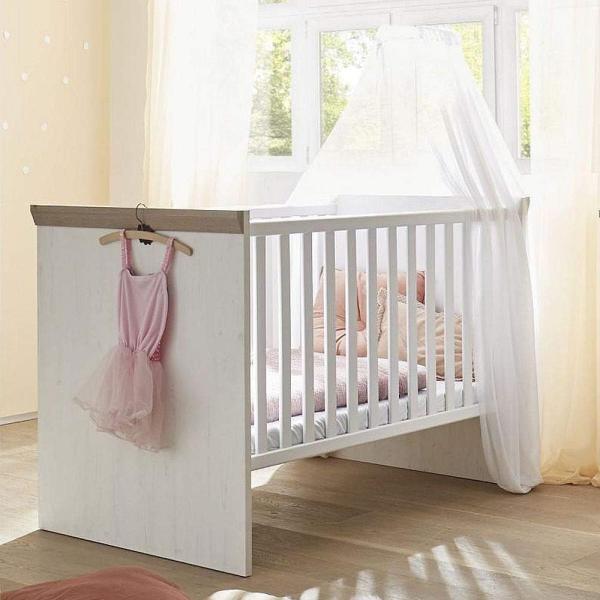 New York Babybett 0442/BH P1Sprossen breit anderson pine/nelson eiche Gitterbett