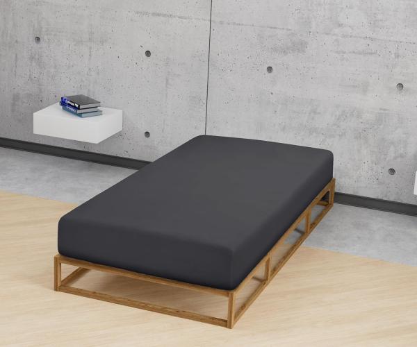 biberna Feinjersey-Spannbetttuch 0077144, titanium, 1x 90x190 cm - 100x200 cm Bild 4