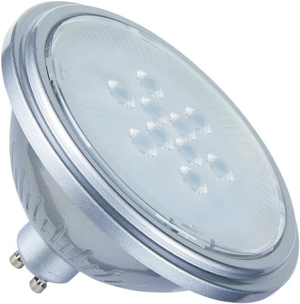 SLV QPAR111 GU10, LED Leuchtmittel silber 7W 3000K CRI90 40° - LED Lampen Sockel GU10
