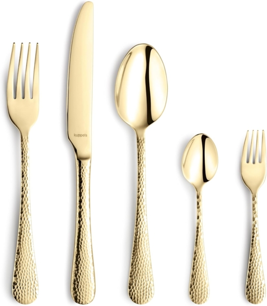 Kuppels Home CRYSTAL Besteckset 30-teilig PVD champagner gehämmert