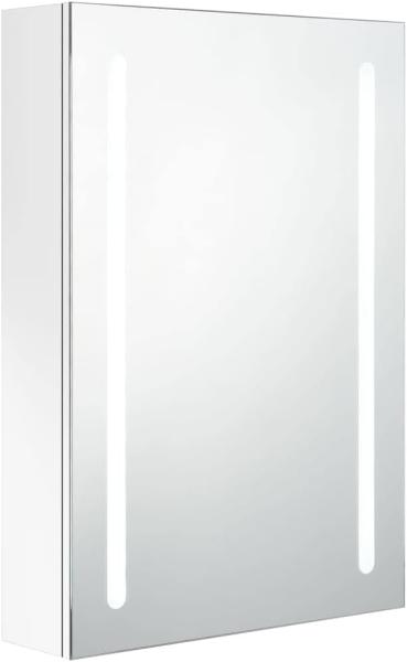 vidaXL LED-Spiegelschrank fürs Bad Glänzend Weiß 50x13x70 cm 326501