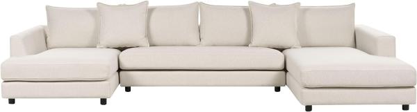 Ecksofa LILVIKEN Helles Beige Stoff Symmetrisch