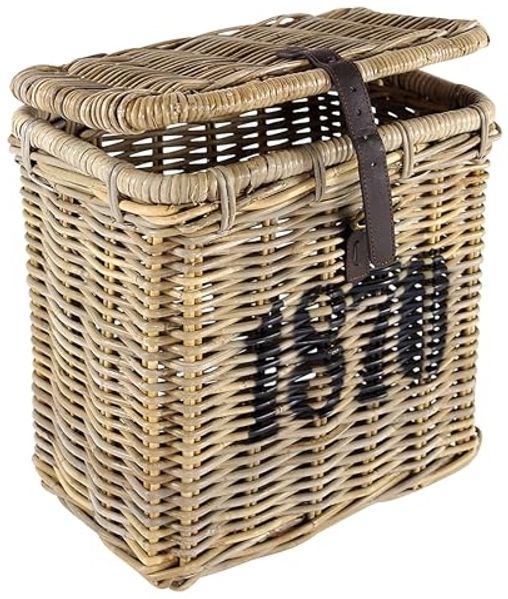 Kobolo Aufbewahrungskorb Universalkorb mit Deckel - Rattan kubu grey 1870