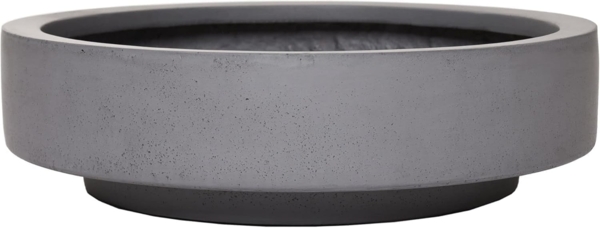 VIVANNO Pflanzschale Fiberglas ESCADA LOW Schale - Grau Matt (1 St), 37x37x10 cm