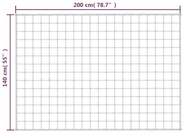 vidaXL Gewichtsdecke Stoff, 1 x Gewichtsdecke, Hellgrau, 140x200 cm, Baumwolle, 10 kg Bild 3