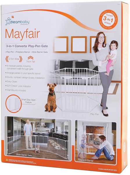 Dreambaby Laufgitter/Kaminschutzgitter/Türschutzgitter 'Mayfair Converta 3-in-1' weiß Bild 9