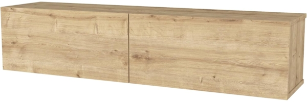 TV-Lowboard hängend Nolven 135 x 32 x 30 cm Eicheoptik [en. casa] Bild 6