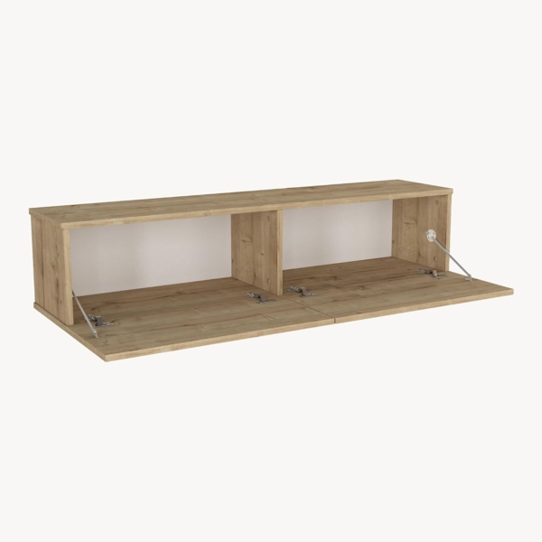 TV-Lowboard hängend Nolven 135 x 32 x 30 cm Eicheoptik [en. casa] Bild 8