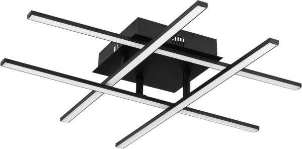 Eglo 99316 LED Deckenleuchte LASANA 3 schwarz L:50 B:50 H:9,5cm 3000K