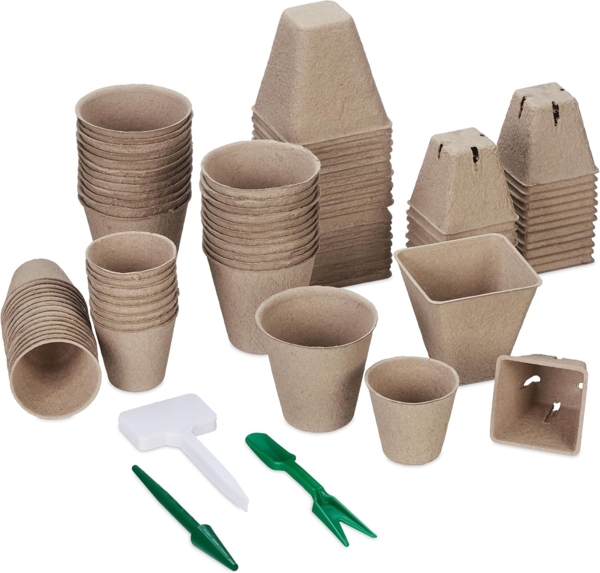relaxdays Anzuchttopf Anzuchttöpfe 96er Set mit Zubehör