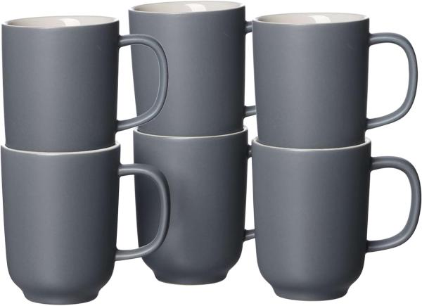 Ritzenhoff & Breker JASPER Kaffeebecher 285 ml grau 6er Set