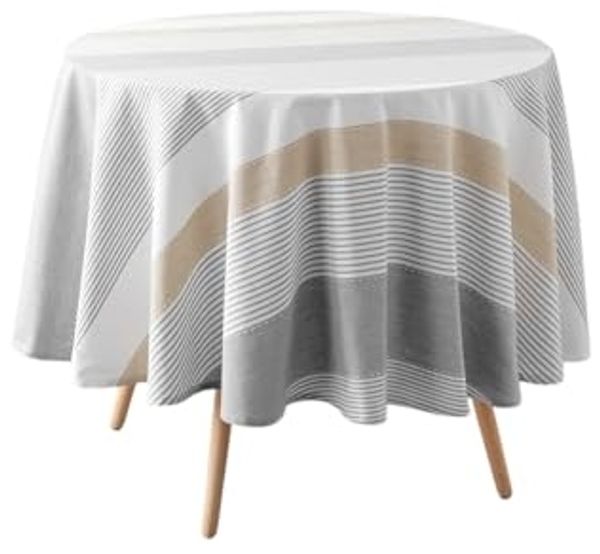 Douceur d'Intérieur, Runde Tischdecke (Ø 180 cm) Iliade, Baumwolle & Polyester gewebt