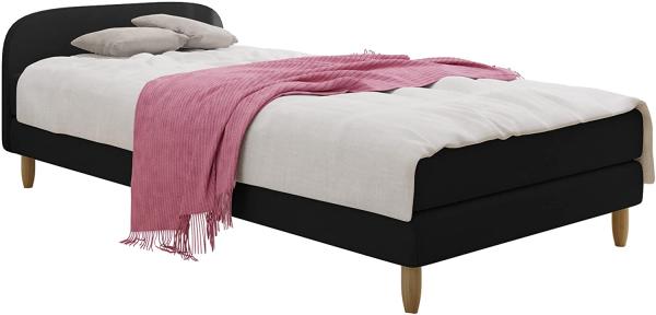 Mirjan24 Boxspringbett Moliss II, Schwarz, 120x200 cm