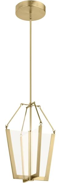 Elstead Lighting QN-CALTERS-P-M-CG QUINTIESSE Hängeleuchte Calters Integrated LED 49W 3000K Aluminium, Champagner Gold; H:50. 4cm Ø35. 3cm höhenverstellbar