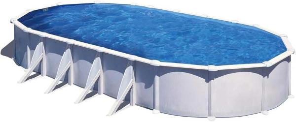 GRE Ovalformbeckenset Stahloptik Atlantis 915 x 470 x 132 cm