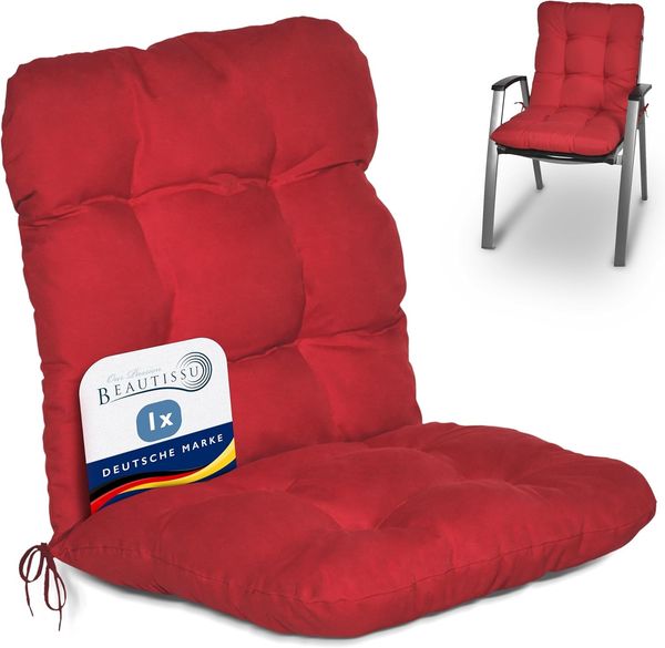 Beautissu Niederlehner Auflage Flair NL 100 x 50 x 8 cm Rot