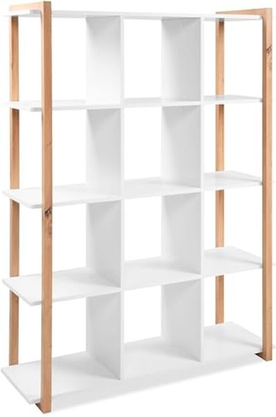 Finori Denver 31 Regal, weiß / Dekor Artisan Oak | Maße: B x H x T ca. 107 x 145 x 39 cm
