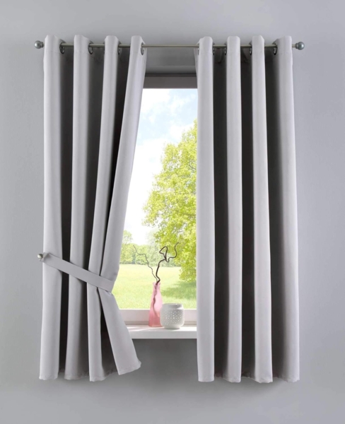 Gardinenbox Verdunkelungsvorhang (2 St), Ösen, verdunkelnd, Polyester, »NewYork« Thermo-Gardinen Blackout 201920600-2
