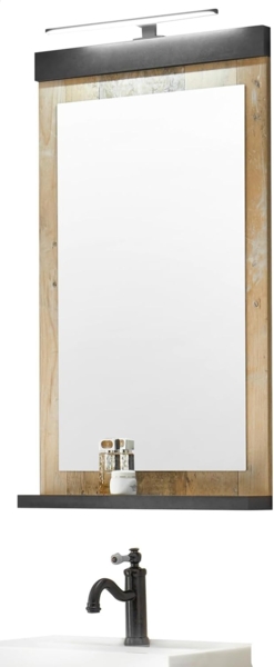 Badezimmer Spiegel Stove in Used Wood hell 56 cm