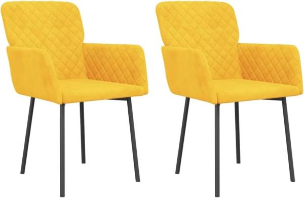 Esszimmerstühle 2 Stk. Gelb Samt [344786]