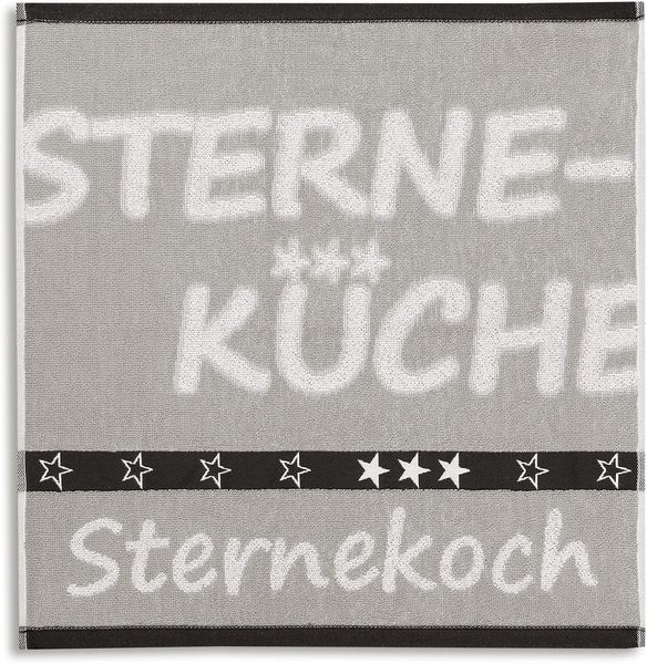 Kracht Geschirrtuch Sternekoch, (Set, 3-tlg, Set), 3er Pack Frottee Küchenhandtücher (3 Stück) ca. 50x50cm Baumwolle