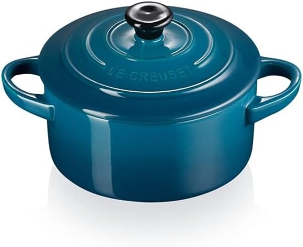 Le Creuset 'Poterie' Mini Cocotte, Steinzeug deep teal, Ø 10 cm, 0,2 l