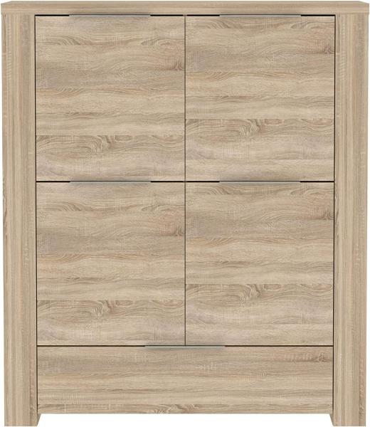 FORTE Calpe Schrank, Holzwerkstoff, Beige, 133,7 x 157 x 50 cm