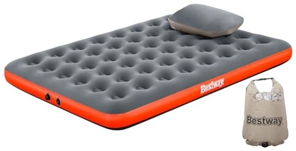 Doppelluftbett Roll & Relax mit Kissenpumpe 203 x 152 x 22 cm