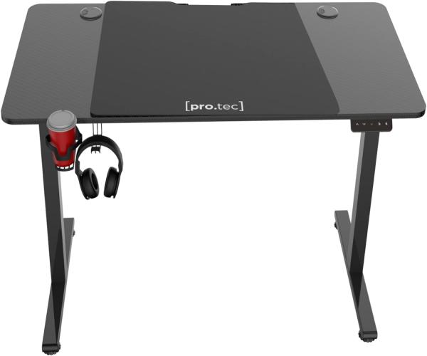 pro.tec 'Stryn' Höhenverstellbarer Tisch, Schwarz, 120x60 cm Bild 4