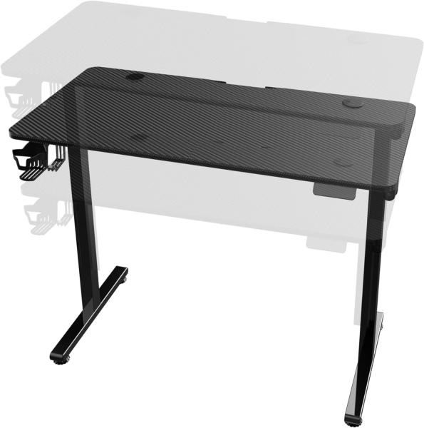 pro.tec 'Stryn' Höhenverstellbarer Tisch, Schwarz, 120x60 cm Bild 5