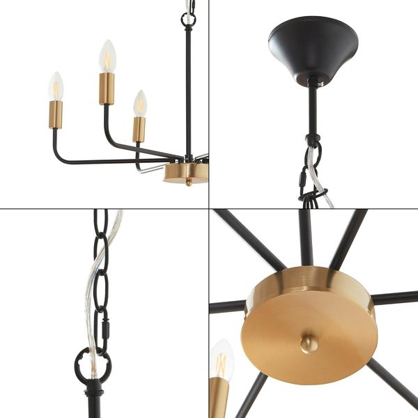 Kronleuchter Bishop Metall Schwarz/Messingfarben [lux. pro] Bild 7