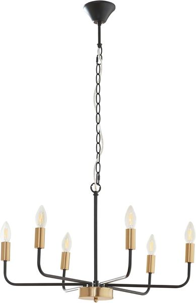 Kronleuchter Bishop Metall Schwarz/Messingfarben [lux. pro] Bild 4