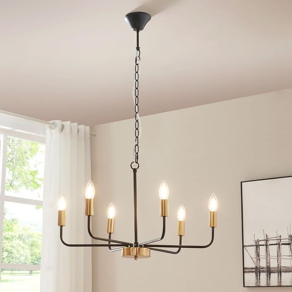 Kronleuchter Bishop Metall Schwarz/Messingfarben [lux. pro]