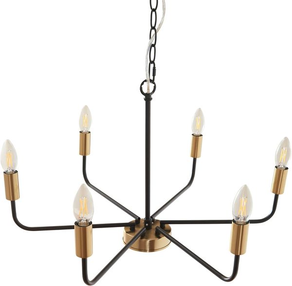 Kronleuchter Bishop Metall Schwarz/Messingfarben [lux. pro] Bild 6
