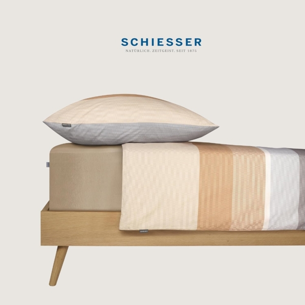 Schiesser Bettwäscheset Endy Stripes - Renforcé - 2-teilig - 135 x 200 cm - Sand Bild 6