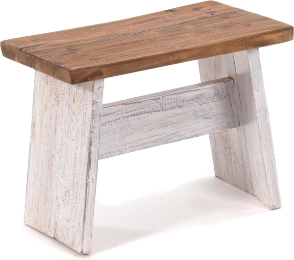 DESIGN DELIGHTS Hocker SITZBÄNKCHEN "SCHEMEL 40", Altholz massiv, 31x40x25cm, Fußhocker, F