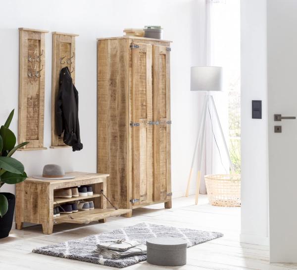 FRIGO Dielen Set Massives Mangoholz Lackiert Natur