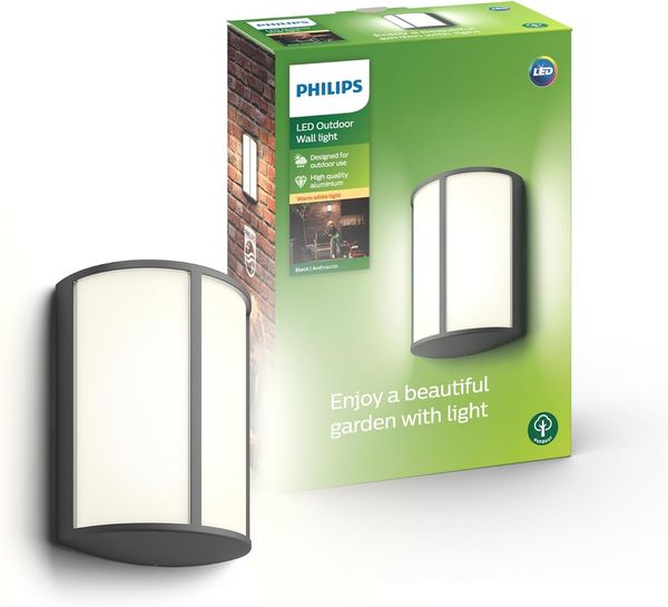 Philips myGarden LED Wandleuchte Stock 600lm Anthrazit