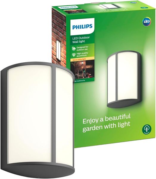 Philips myGarden LED Wandleuchte Stock 600lm Anthrazit