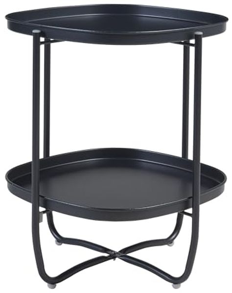 Tabletttisch Sandefjord Stahl 57,5x46x46 cm Schwarz [en. casa] Bild 5