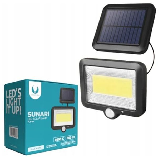 Solar LED Wandleuchte SUNARI FLS-06 mit PIR Sensor, 8W, 600lm, 6000K
